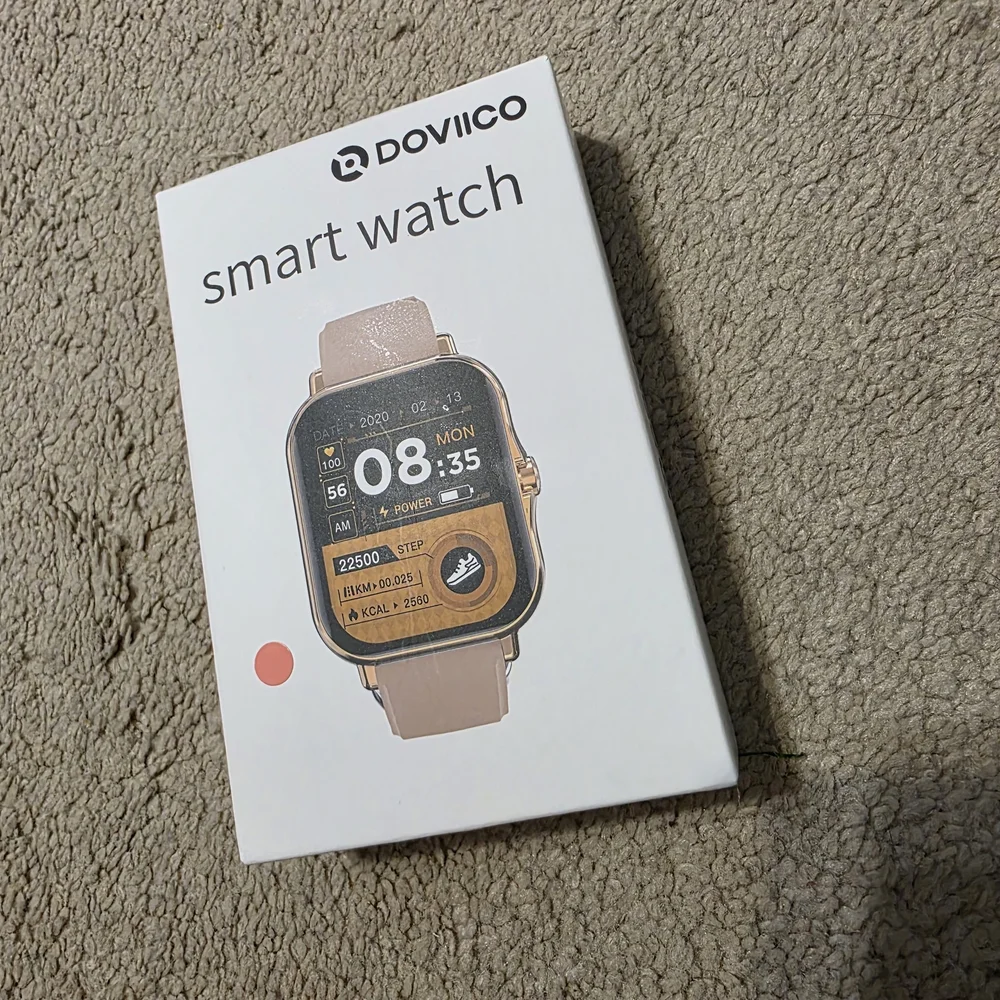 Smartwatch with Pink Silicone Strap – Brand New in Box